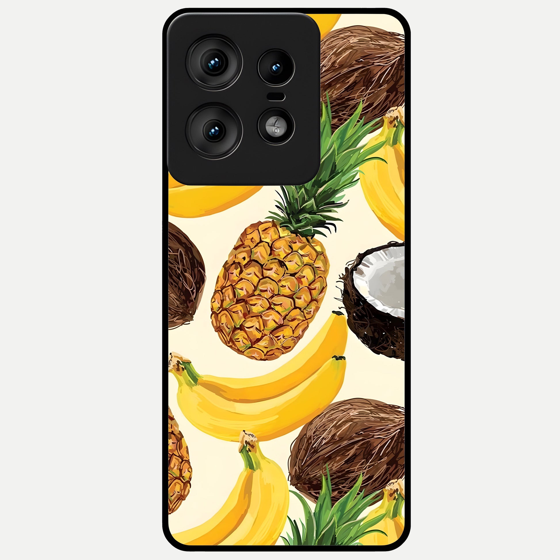  Tropical Fruit Mood Glass Case For Moto Edge50 Pro back cover – full design glossy printed glass finish