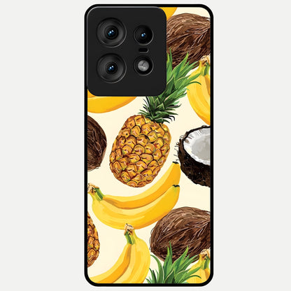  Tropical Fruit Mood Glass Case For Moto Edge50 Pro back cover – full design glossy printed glass finish