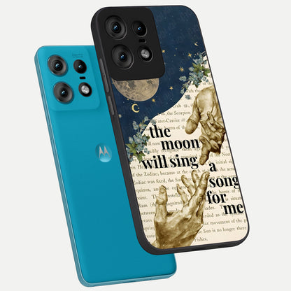  Aesthetic Divine phone case For Moto Edge50 Pro showing premium glass back cover with detailed artwork