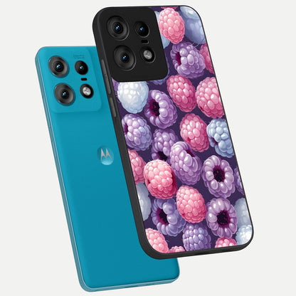  Berry Candy Pop phone case For Moto Edge50 Pro showing premium glass back cover with detailed artwork