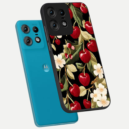  Blooming Spendor Bird phone case For Moto Edge50 Pro showing premium glass back cover with detailed artwork
