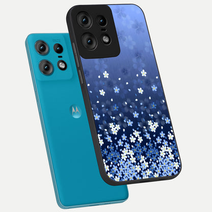  Blue Starry phone case For Moto Edge50 Pro showing premium glass back cover with detailed artwork