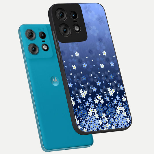  Blue Starry phone case For Moto Edge50 Pro showing premium glass back cover with detailed artwork