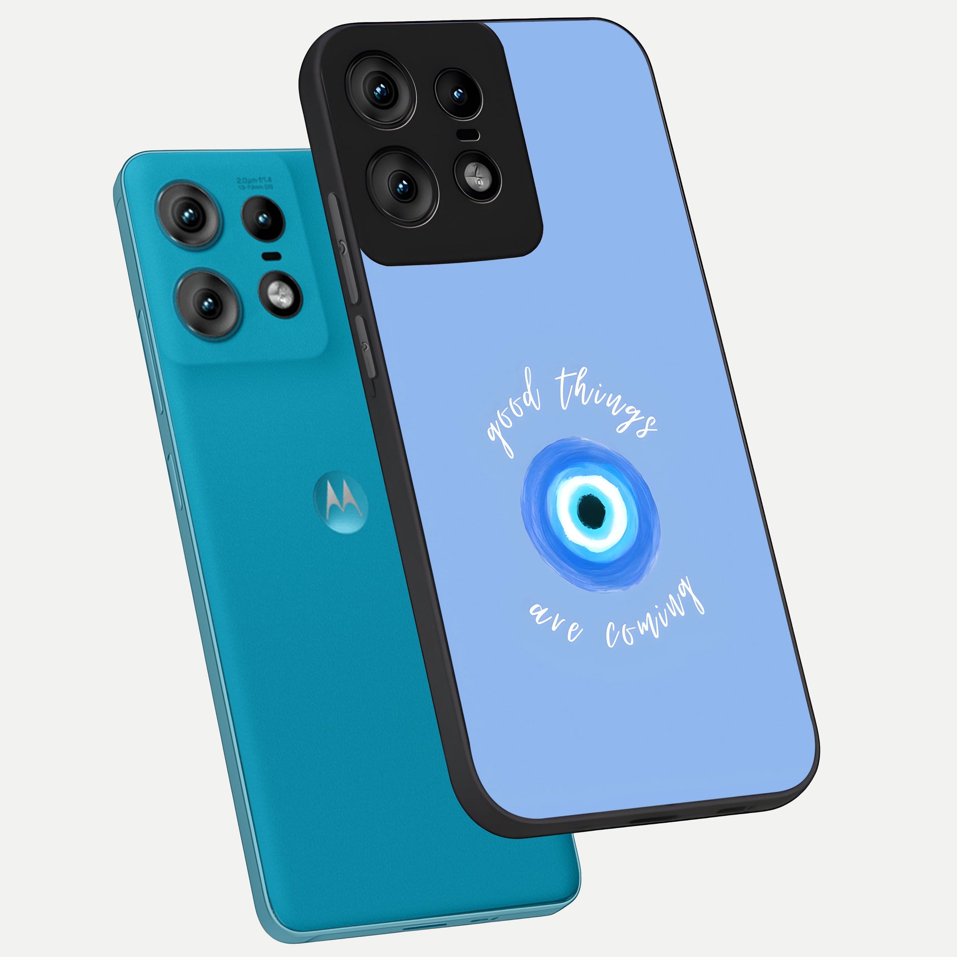  Bright Future Ahead phone case For Moto Edge50 Pro showing premium glass back cover with detailed artwork