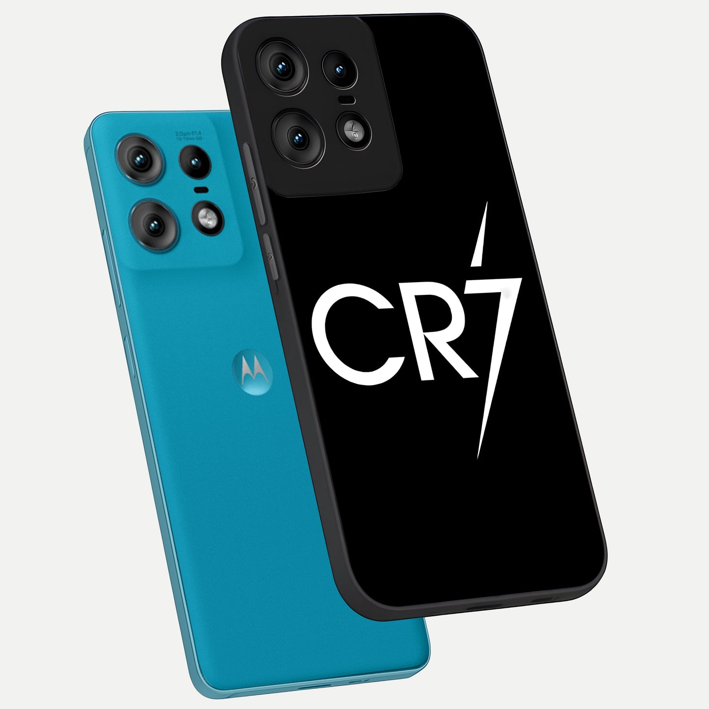  CR7 Elite Strike phone case For Moto Edge50 Pro showing premium glass back cover with detailed artwork
