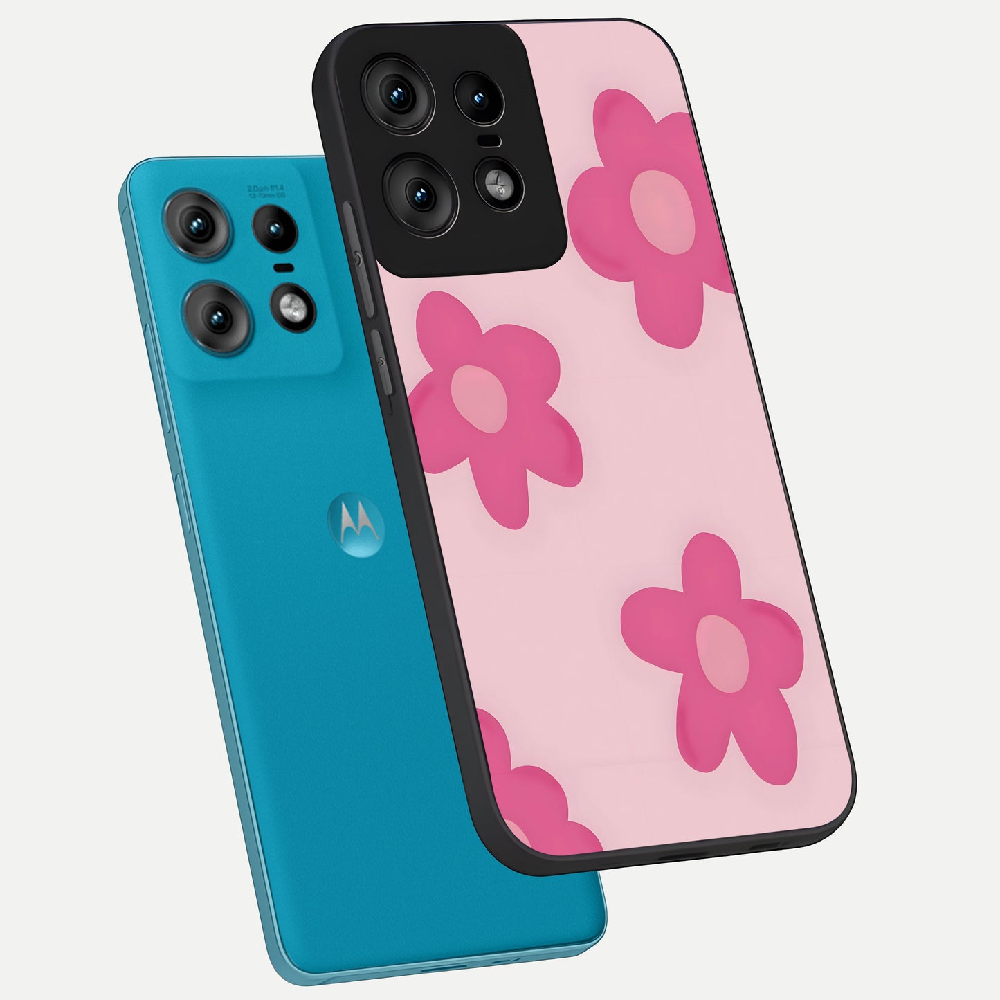  Candy Bloom Dreams phone case For Moto Edge50 Pro showing premium glass back cover with detailed artwork