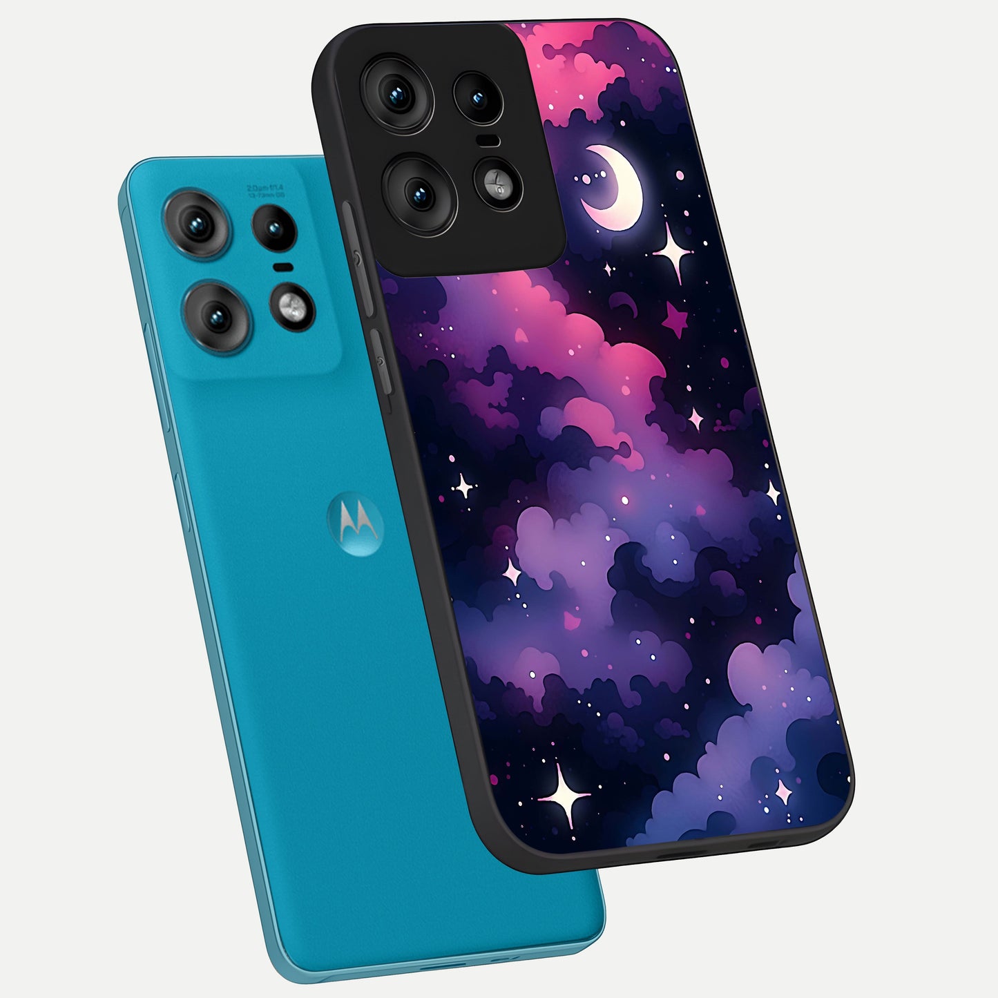  Celestial Moon Magic phone case For Moto Edge50 Pro showing premium glass back cover with detailed artwork
