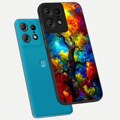  Colorful Soda Bottles phone case For Moto Edge50 Pro showing premium glass back cover with detailed artwork