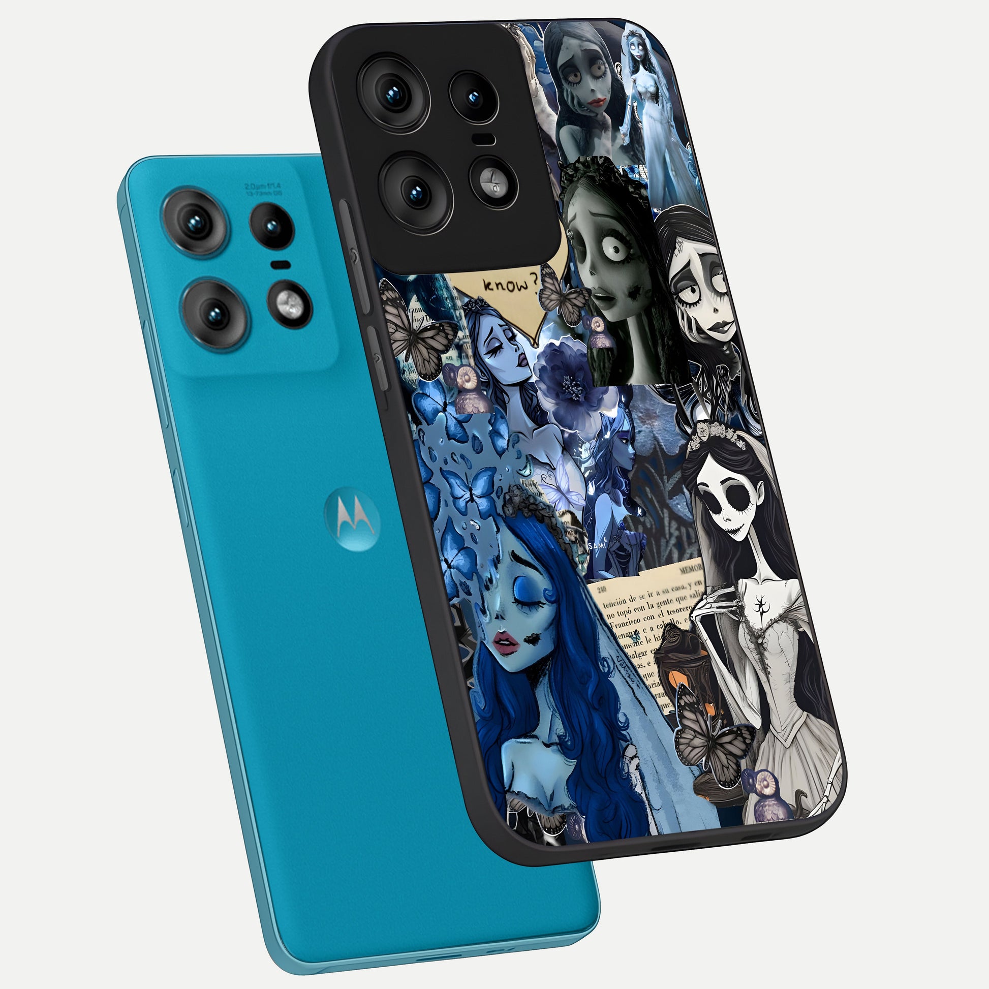  Corpse Bride Posters phone case For Moto Edge50 Pro showing premium glass back cover with detailed artwork