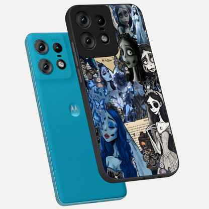  Corpse Bride Posters phone case For Moto Edge50 Pro showing premium glass back cover with detailed artwork