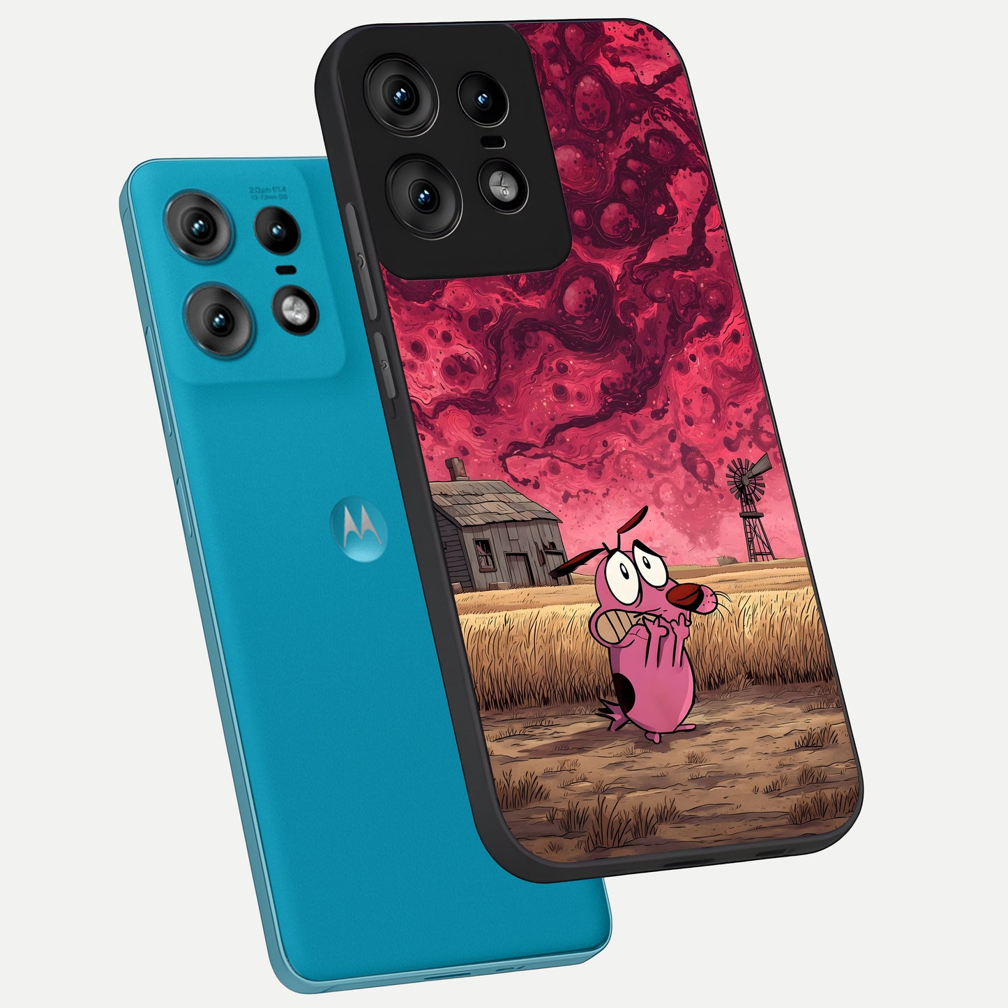  Courage Under Sky phone case For Moto Edge50 Pro showing premium glass back cover with detailed artwork