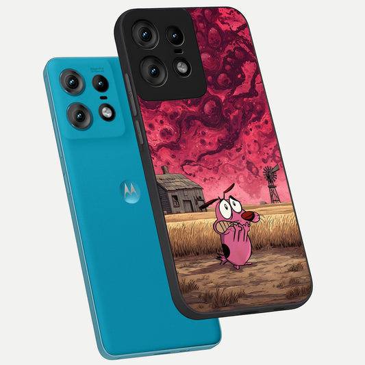  Courage Under Sky phone case For Moto Edge50 Pro showing premium glass back cover with detailed artwork