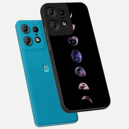  Crimson All Planets phone case For Moto Edge50 Pro showing premium glass back cover with detailed artwork