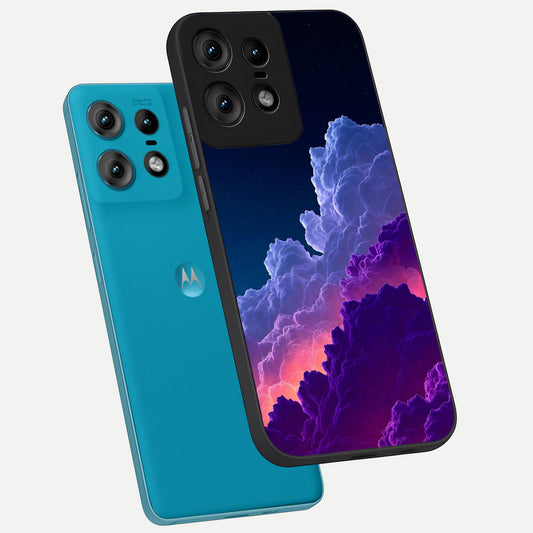  Dreamy Cloud Skies phone case For Moto Edge50 Pro showing premium glass back cover with detailed artwork