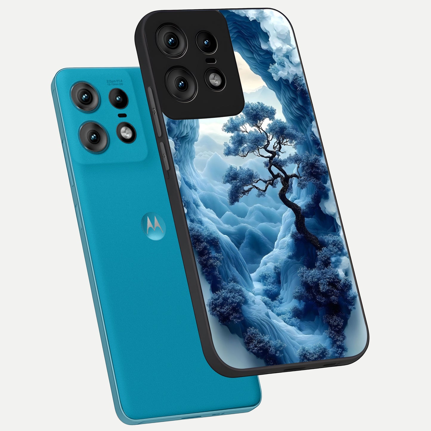  Frozen Serenity Gate phone case For Moto Edge50 Pro showing premium glass back cover with detailed artwork