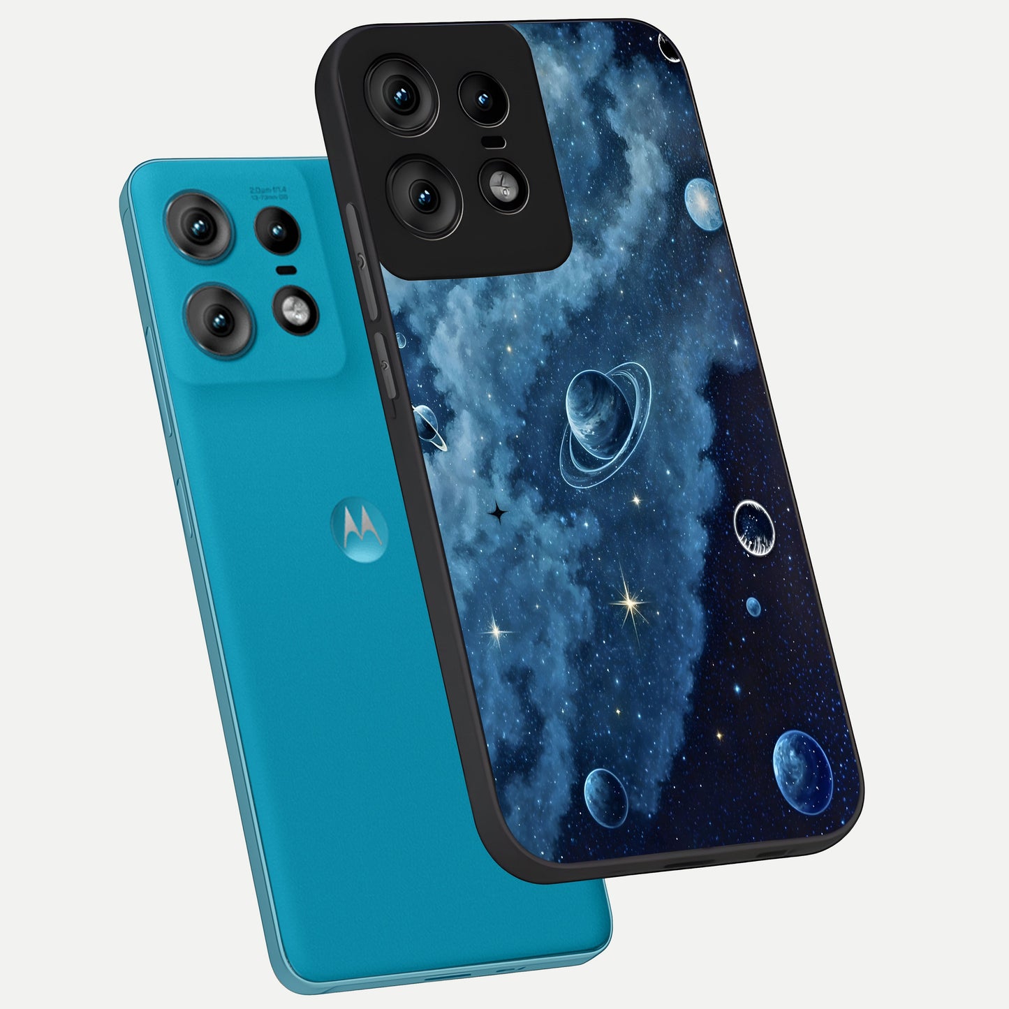  Galaxy Dream Space phone case For Moto Edge50 Pro showing premium glass back cover with detailed artwork