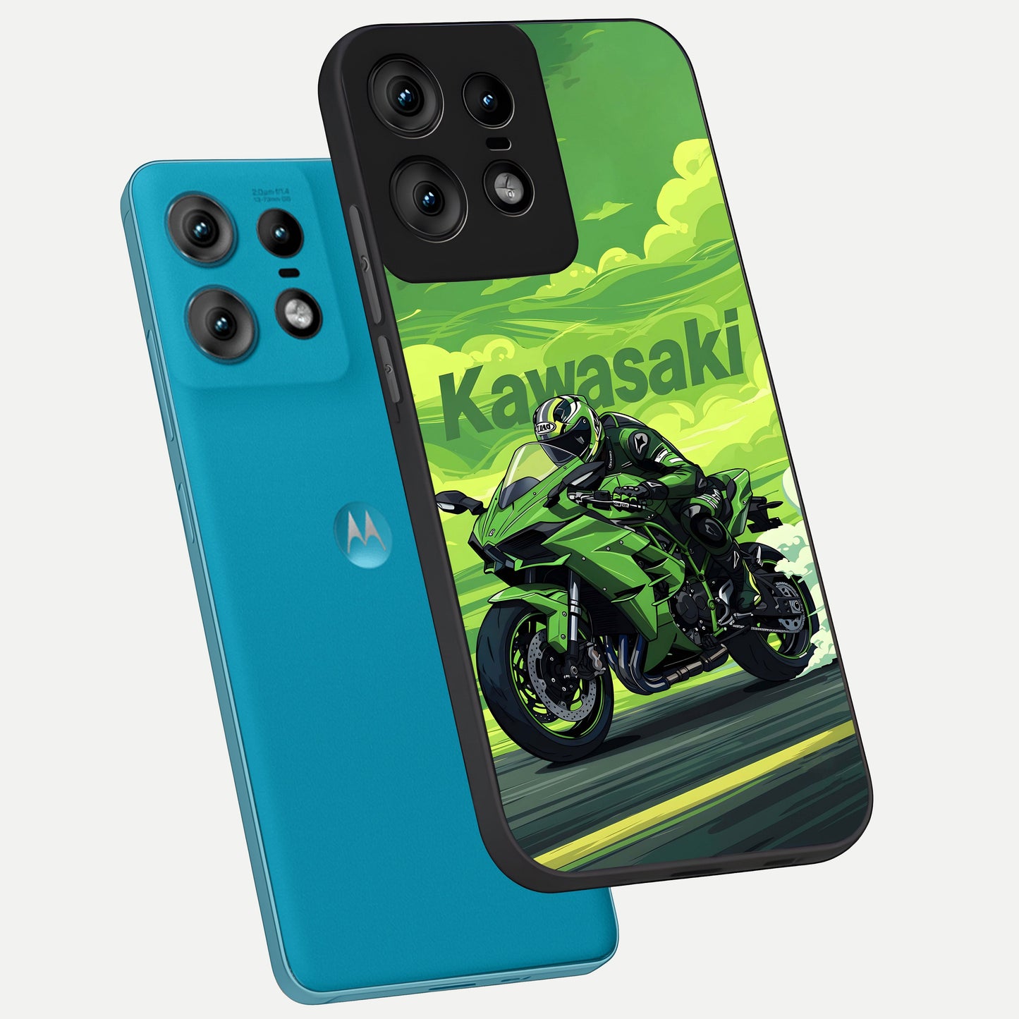  Greenery Sky phone case For Moto Edge50 Pro showing premium glass back cover with detailed artwork