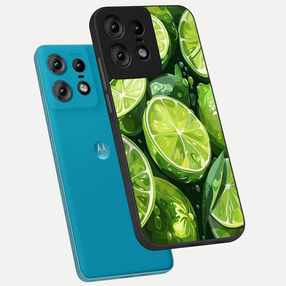  Green Kawasaki phone case For Moto Edge50 Pro showing premium glass back cover with detailed artwork