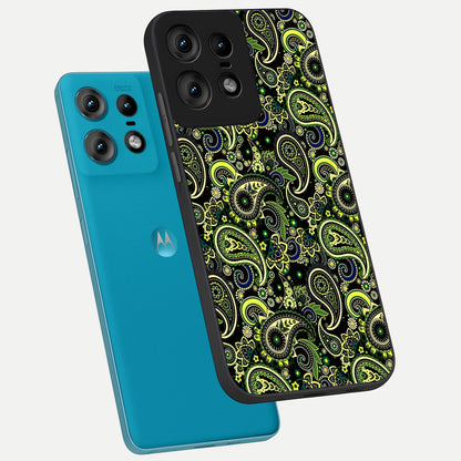  Green Lemon phone case For Moto Edge50 Pro showing premium glass back cover with detailed artwork
