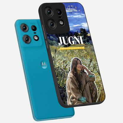  Jugni Soul Vibes phone case For Moto Edge50 Pro showing premium glass back cover with detailed artwork