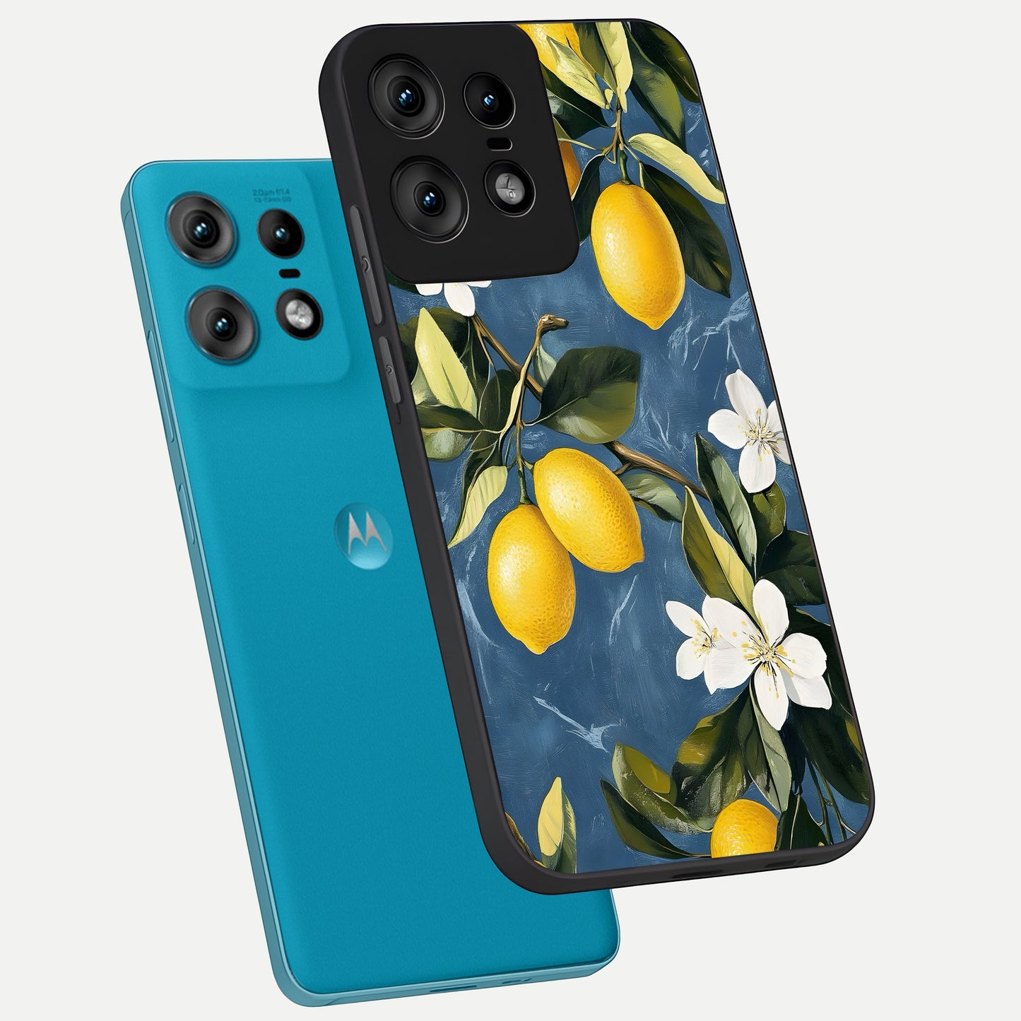  Lemon Dream Garden phone case For Moto Edge50 Pro showing premium glass back cover with detailed artwork
