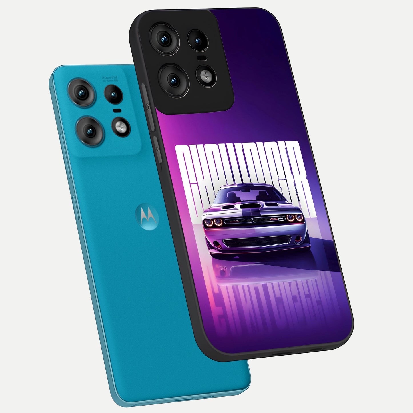  Midnight Muscle Ride phone case For Moto Edge50 Pro showing premium glass back cover with detailed artwork