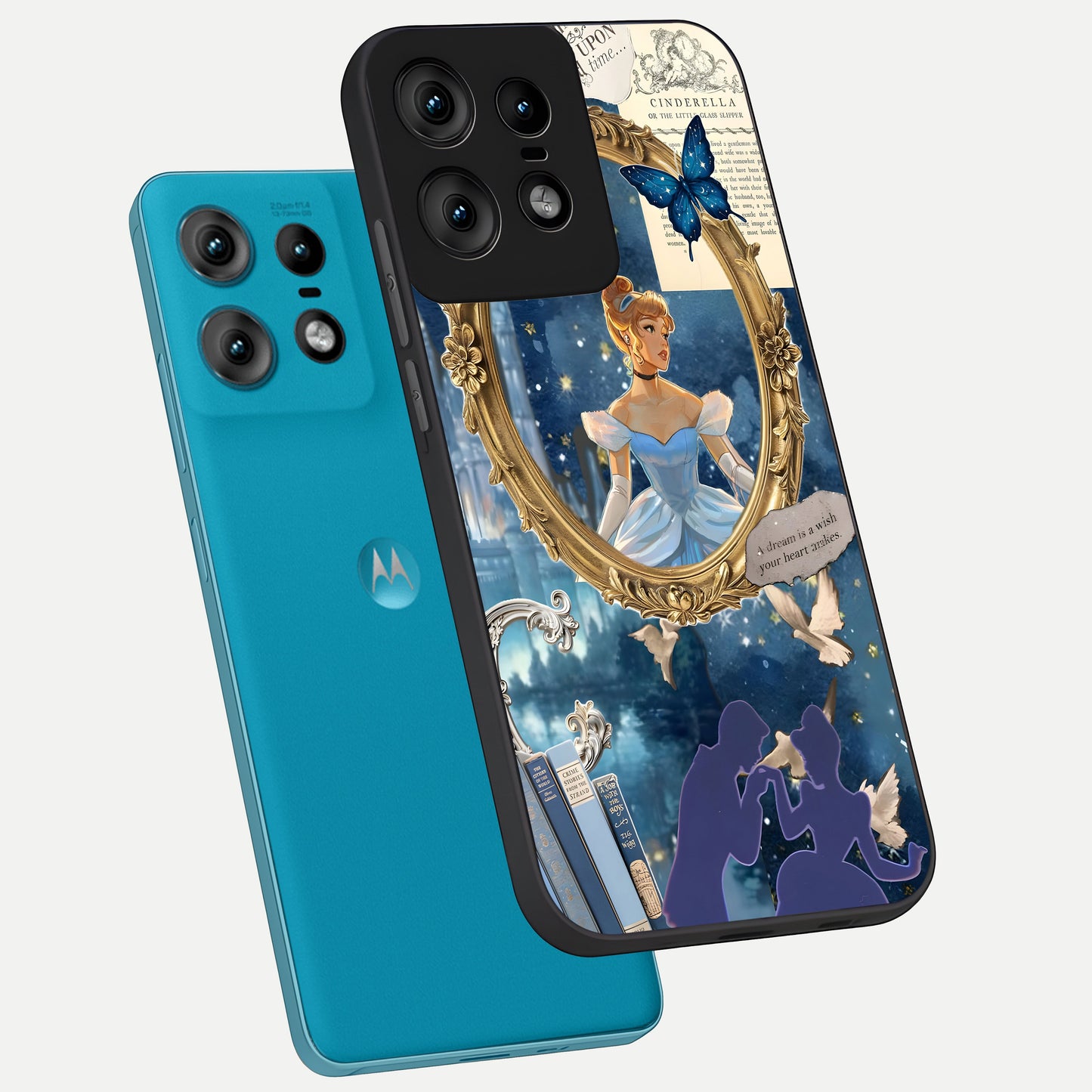  Midnight Queen phone case For Moto Edge50 Pro showing premium glass back cover with detailed artwork