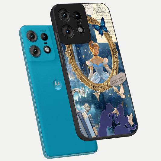  Midnight Queen phone case For Moto Edge50 Pro showing premium glass back cover with detailed artwork