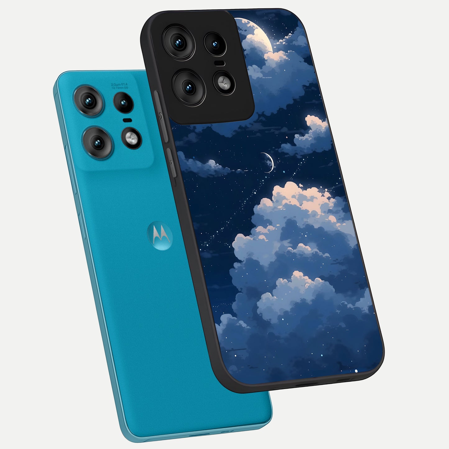 Moon Dream Haze phone case For Moto Edge50 Pro showing premium glass back cover with detailed artwork