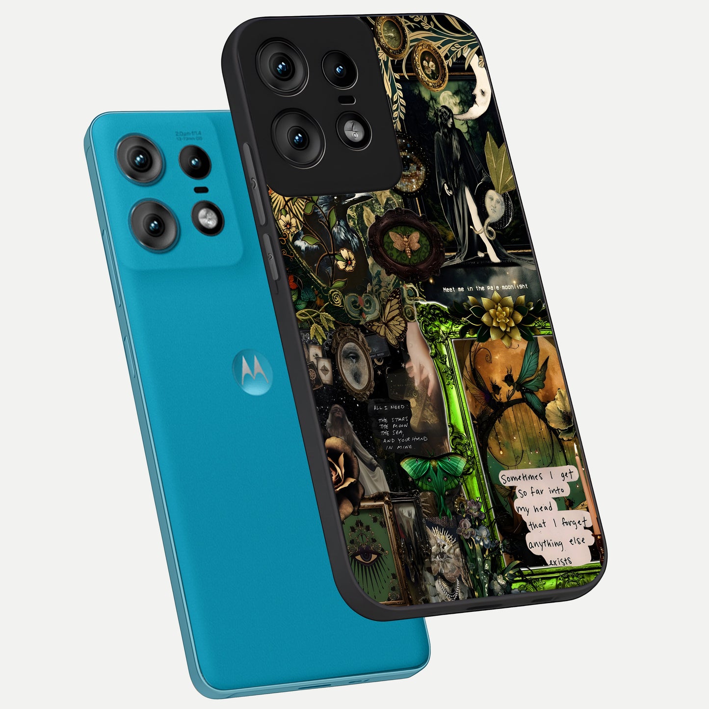  Mystic Woods Secret phone case For Moto Edge50 Pro showing premium glass back cover with detailed artwork
