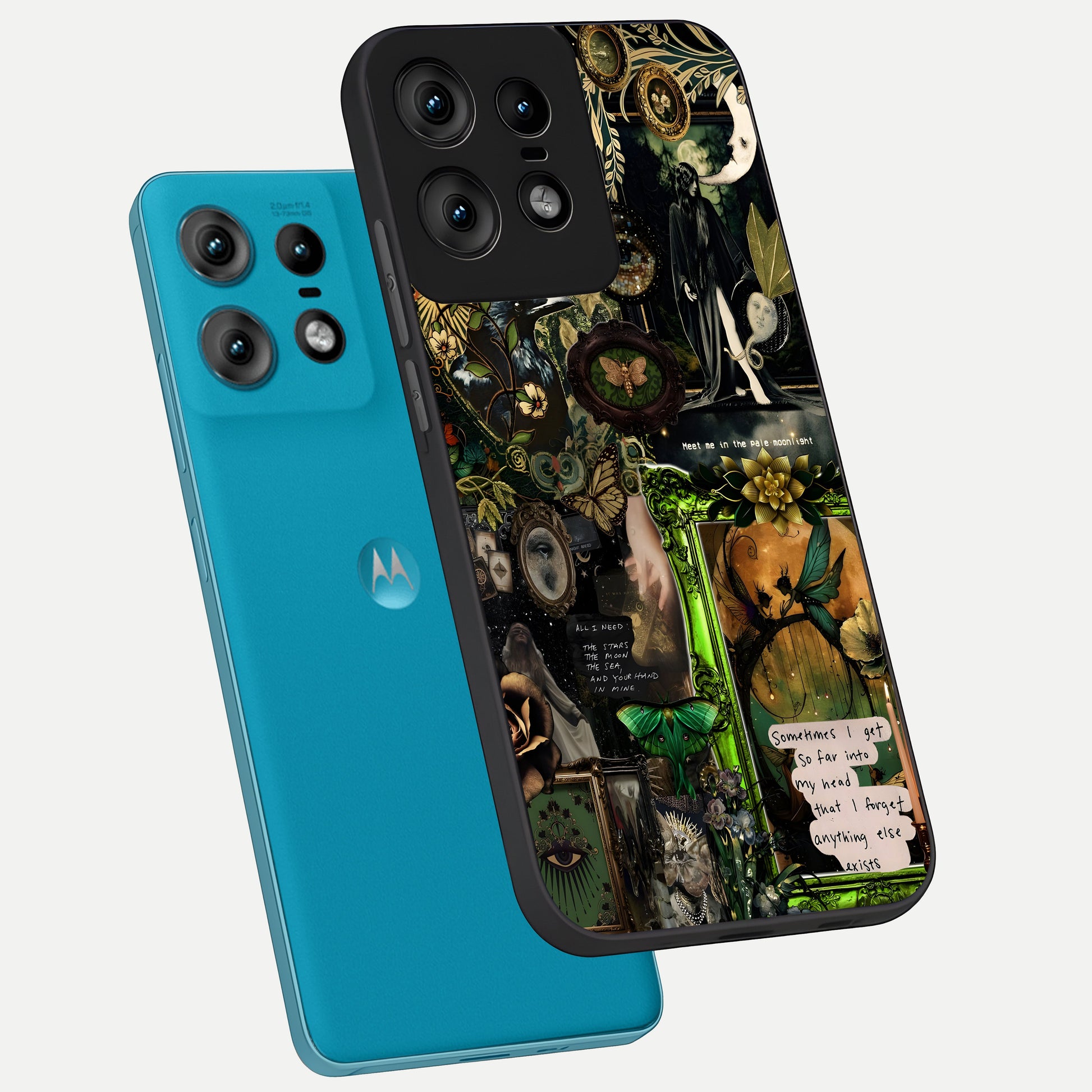  Mystic Woods Secret phone case For Moto Edge50 Pro showing premium glass back cover with detailed artwork