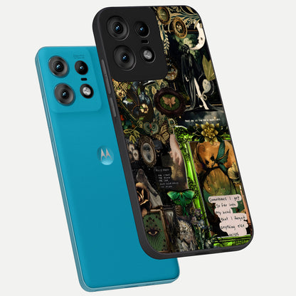  Mystic Woods Secret phone case For Moto Edge50 Pro showing premium glass back cover with detailed artwork