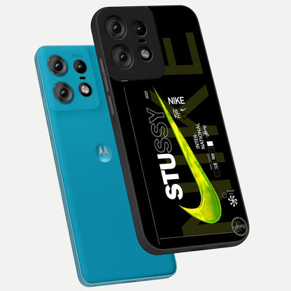  Neon Street Edition phone case For Moto Edge50 Pro showing premium glass back cover with detailed artwork