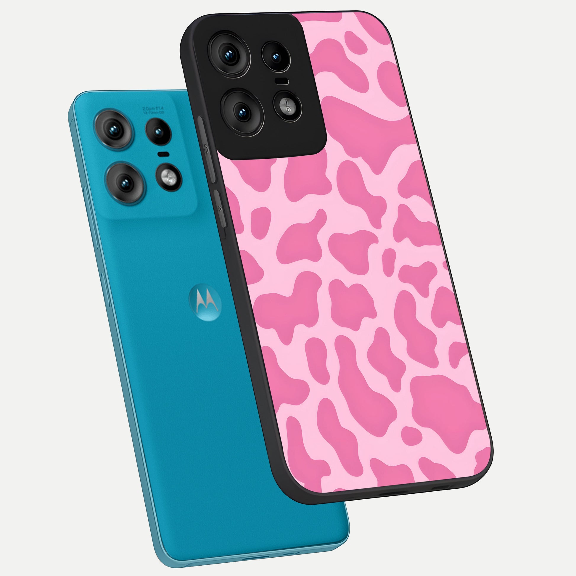  Pinkish Scenery phone case For Moto Edge50 Pro showing premium glass back cover with detailed artwork