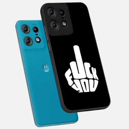  Rebel Mode On phone case For Moto Edge50 Pro showing premium glass back cover with detailed artwork