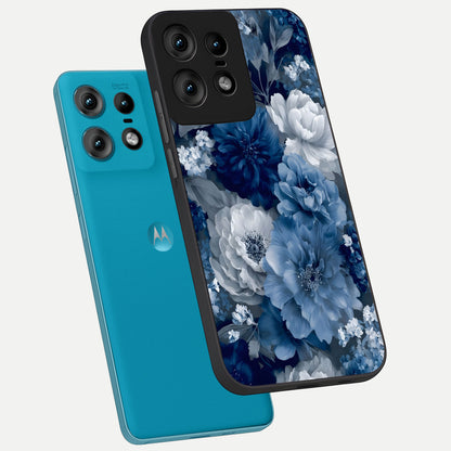  Royal Bloom Garden phone case For Moto Edge50 Pro showing premium glass back cover with detailed artwork