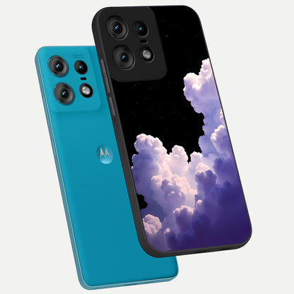  Starlit Night Whispers phone case For Moto Edge50 Pro showing premium glass back cover with detailed artwork