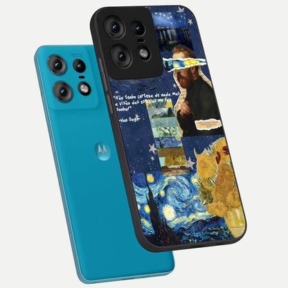  Starry Dream Vision phone case For Moto Edge50 Pro showing premium glass back cover with detailed artwork