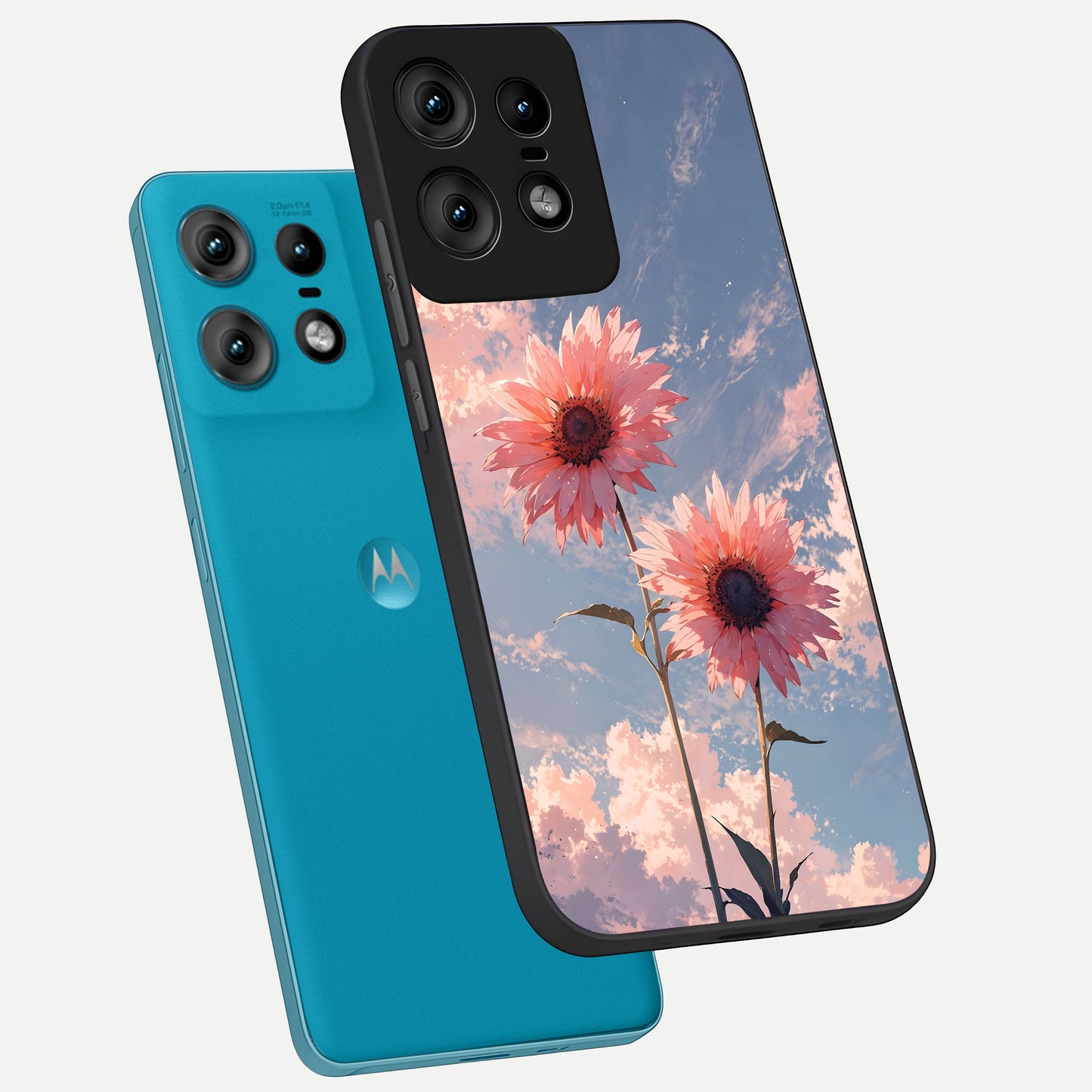  Sun Moon Balance phone case For Moto Edge50 Pro showing premium glass back cover with detailed artwork