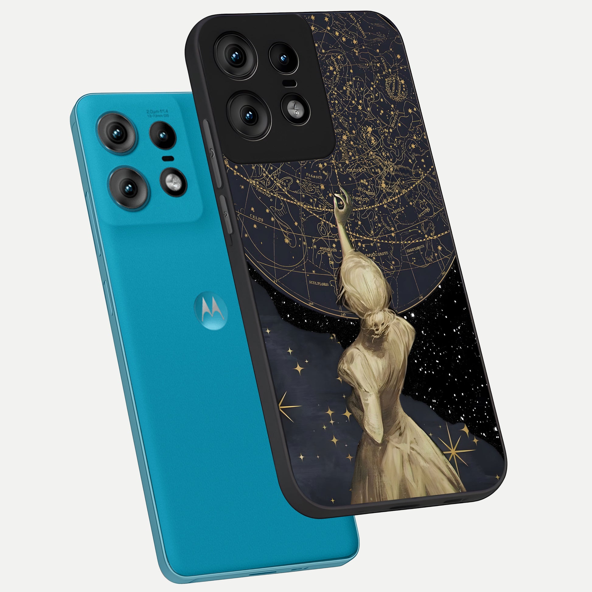  Taylor Swift Girl phone case For Moto Edge50 Pro showing premium glass back cover with detailed artwork