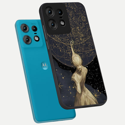  Taylor Swift Girl phone case For Moto Edge50 Pro showing premium glass back cover with detailed artwork