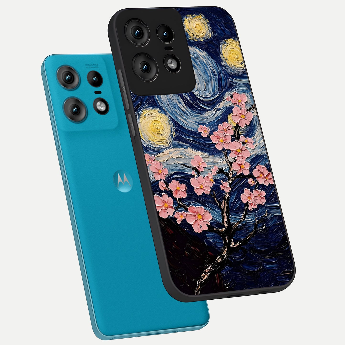  Van Gogh Scenery phone case For Moto Edge50 Pro showing premium glass back cover with detailed artwork