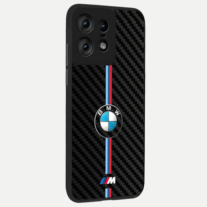  BMW Pattern back cover For Moto Edge50 Pro slim fit glass case with vibrant aesthetic design