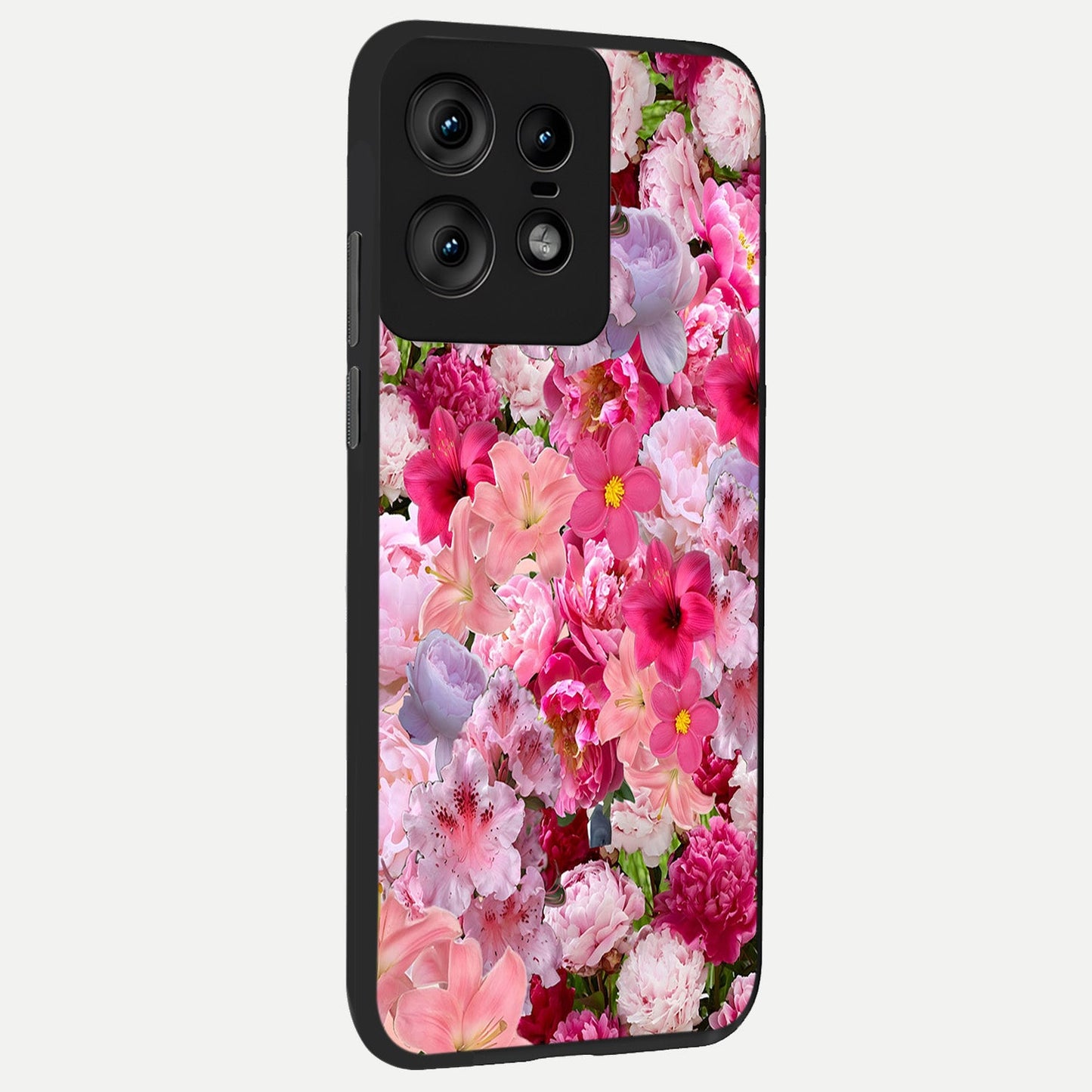  Bloom Crush Fantasy back cover For Moto Edge50 Pro slim fit glass case with vibrant aesthetic design