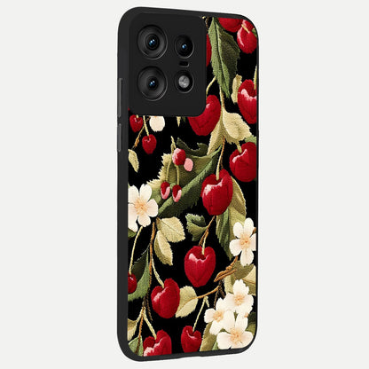  Blooming Spendor Bird back cover For Moto Edge50 Pro slim fit glass case with vibrant aesthetic design