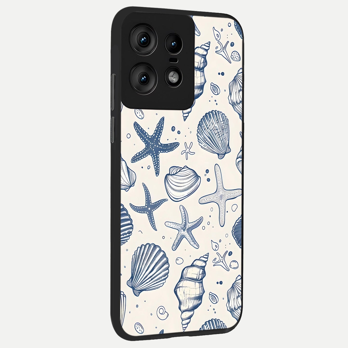 Blue Ocean Outline back cover For Moto Edge50 Pro slim fit glass case with vibrant aesthetic design