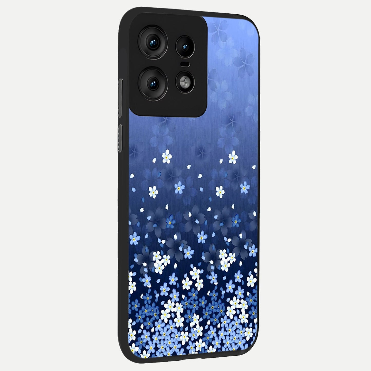  Blue Starry back cover For Moto Edge50 Pro slim fit glass case with vibrant aesthetic design