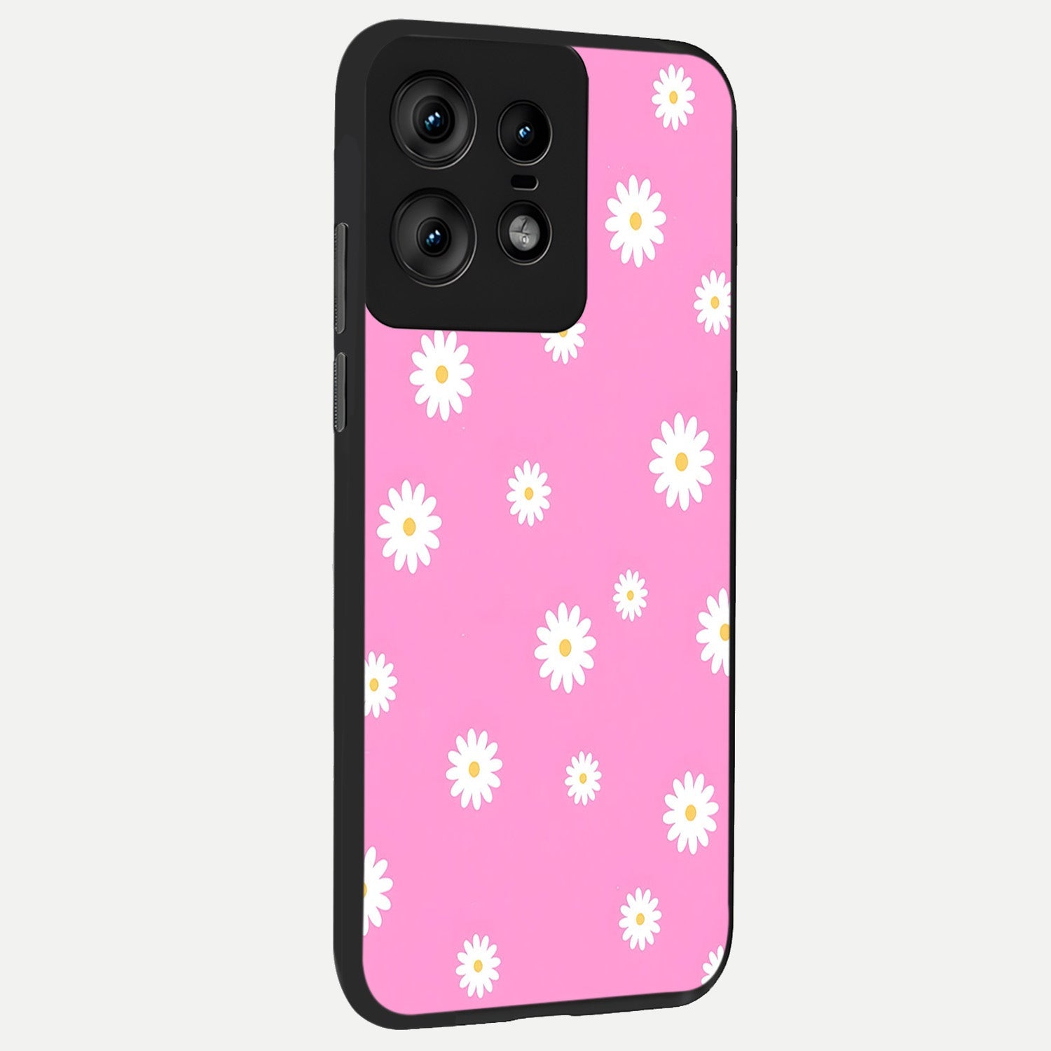  Bubblegum Daisy Pop back cover For Moto Edge50 Pro slim fit glass case with vibrant aesthetic design