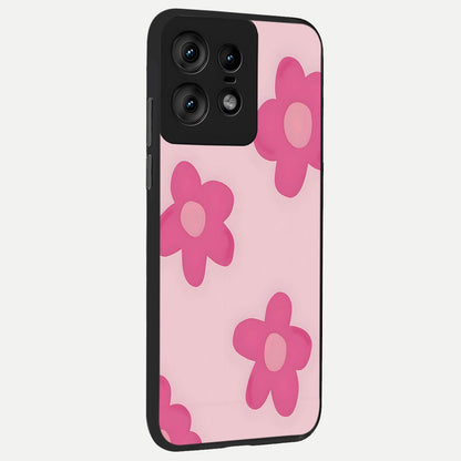  Candy Bloom Dreams back cover For Moto Edge50 Pro slim fit glass case with vibrant aesthetic design