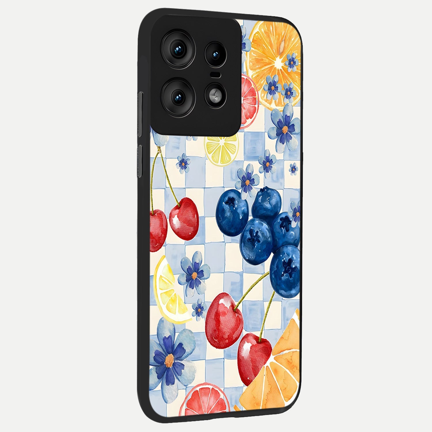  Citrus Bloom Joy back cover For Moto Edge50 Pro slim fit glass case with vibrant aesthetic design